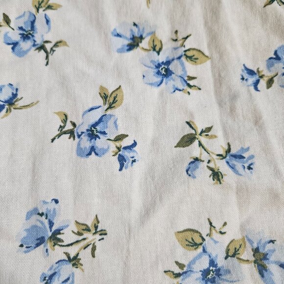 NWT Old Navy Fit & Flare Midi Dress SZ XXL 2XL Cream Floral Linen Blend Cottage - Picture 11 of 16